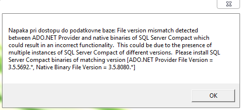 SQL CE napaka